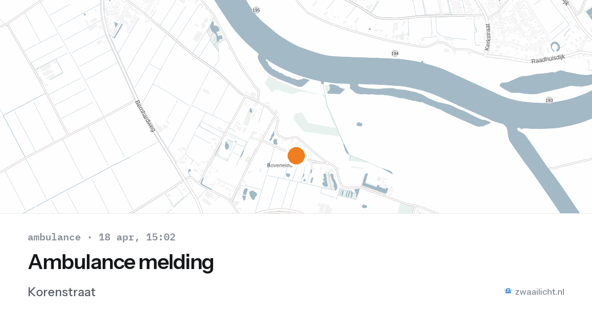 Ambulance melding — 18 apr 2026