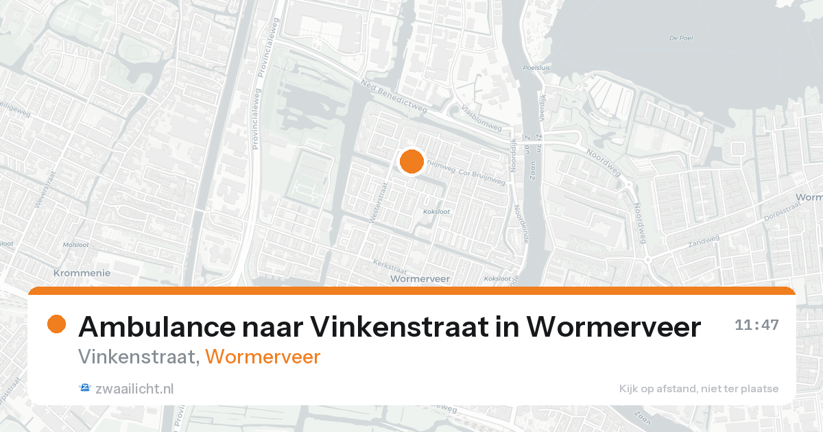 Ambulance naar Vinkenstraat in Wormerveer — 18 aug 2026