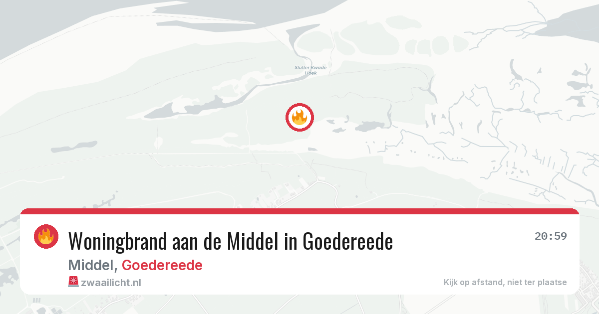 Woningbrand aan de Middel in Goedereede — 23 jun 2026