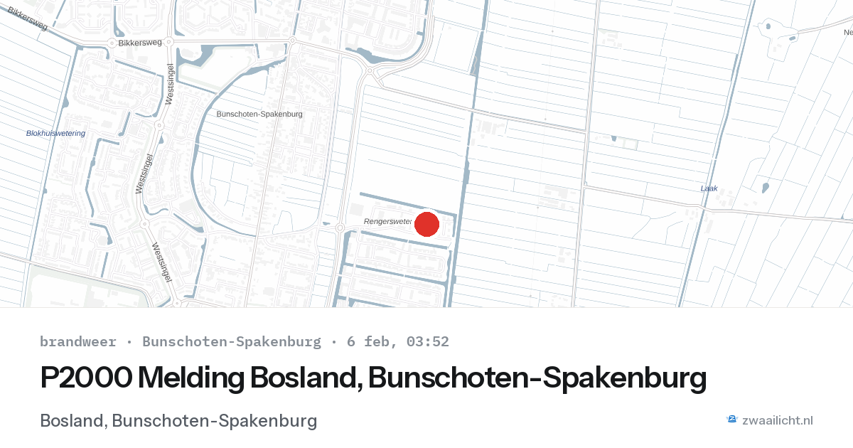P2000 Melding Bosland, Bunschoten-Spakenburg — 6 feb 2026