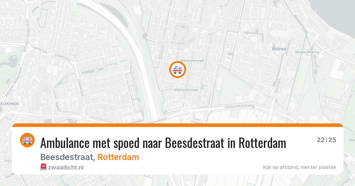 Ambulance met spoed naar Beesdestraat in Rotterdam — 30 jun 2026