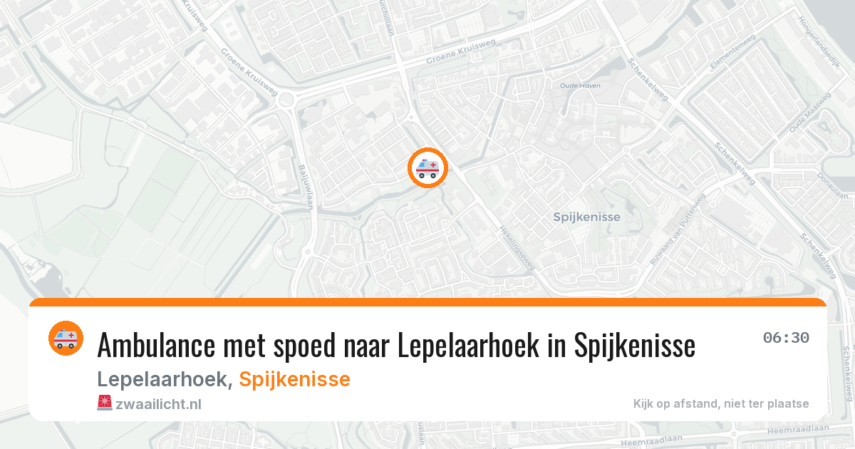 Ambulance met spoed naar Lepelaarhoek in Spijkenisse — 7 jun 2026