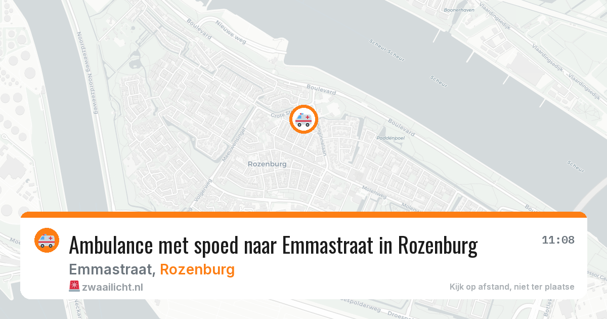 Ambulance met spoed naar Emmastraat in Rozenburg — 5 mei 2026