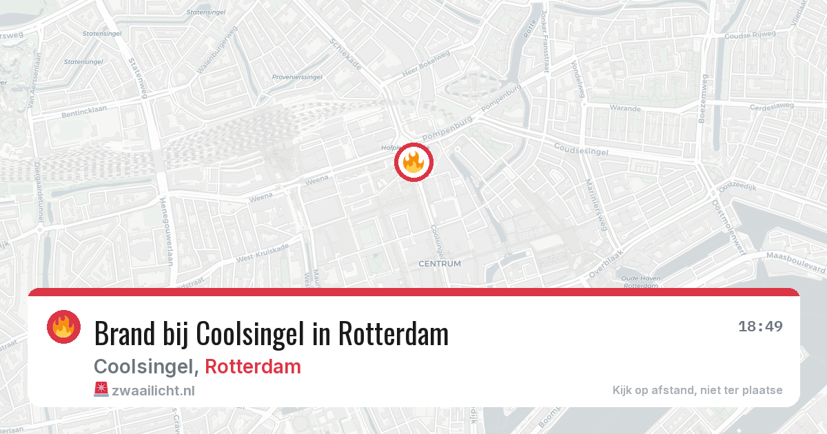 Brand bij Coolsingel in Rotterdam — 2 mrt 2026