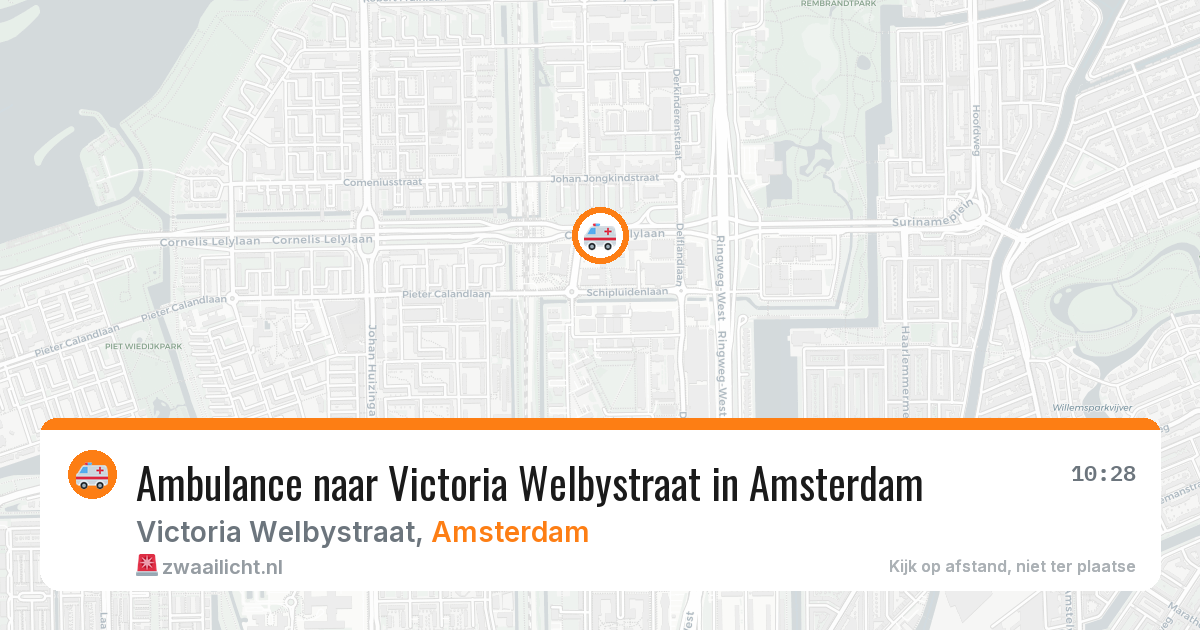 Ambulance naar Victoria Welbystraat in Amsterdam — 21 mei 2026