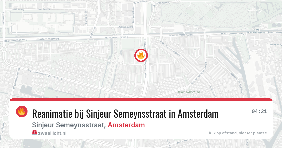 Reanimatie bij Sinjeur Semeynsstraat in Amsterdam — 27 apr 2026