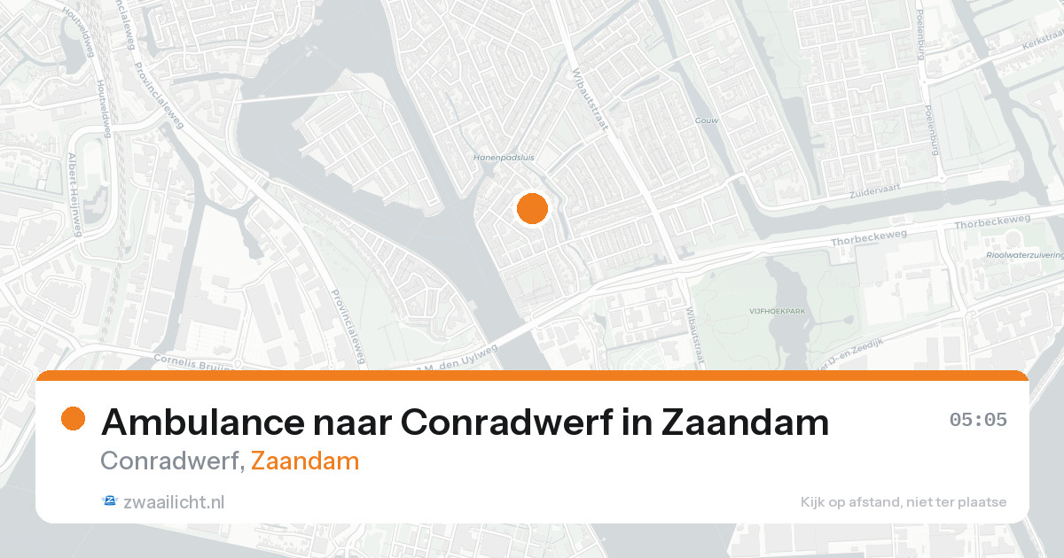 Ambulance naar Conradwerf in Zaandam — 23 aug 2026
