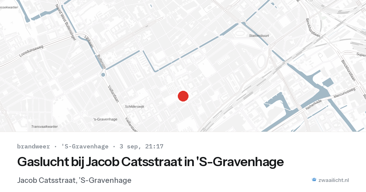 Gaslucht bij Jacob Catsstraat in 'S-Gravenhage — 3 sep 2026