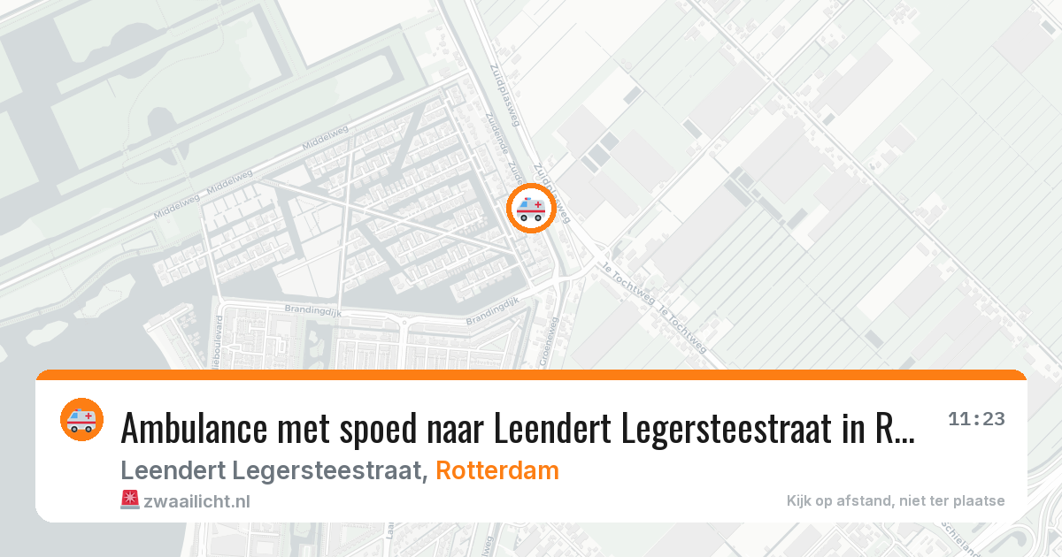 Ambulance met spoed naar Leendert Legersteestraat in Rotterdam — 5 mrt 2026