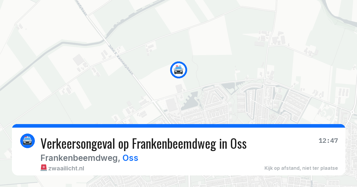 Verkeersongeval op Frankenbeemdweg in Oss — 11 jul 2026