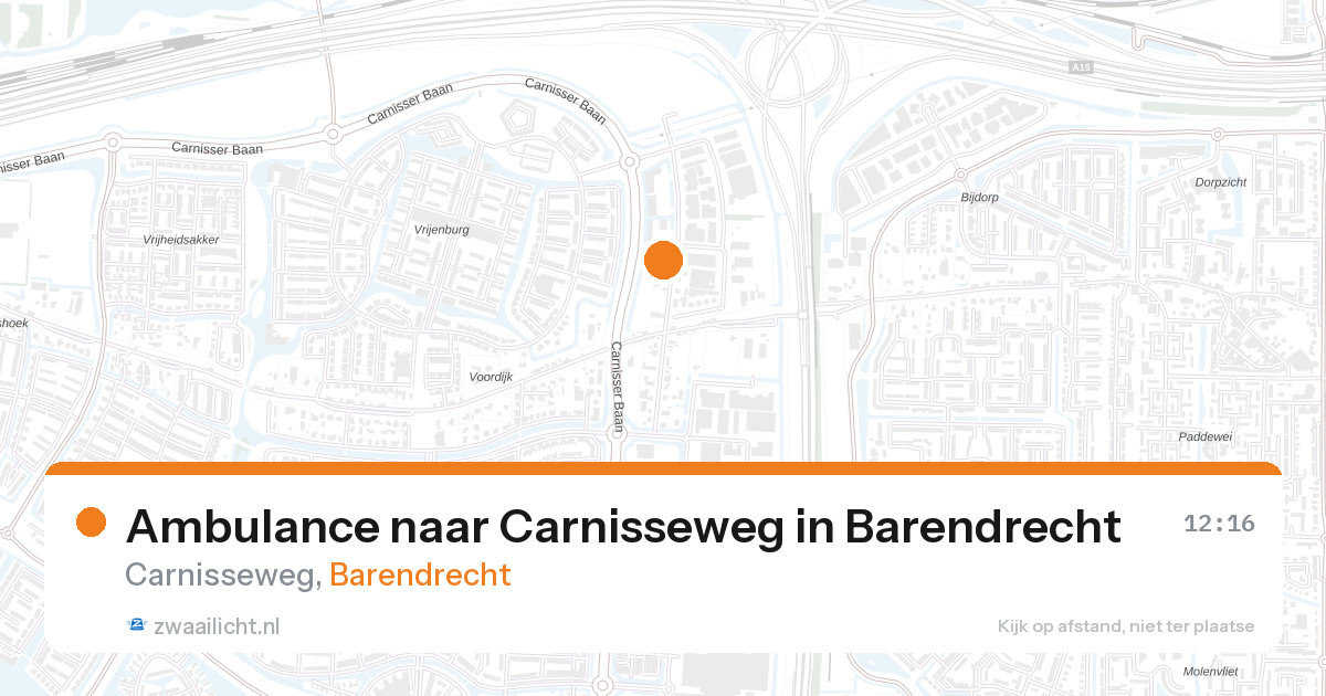 Ambulance naar Carnisseweg in Barendrecht — 26 aug 2026