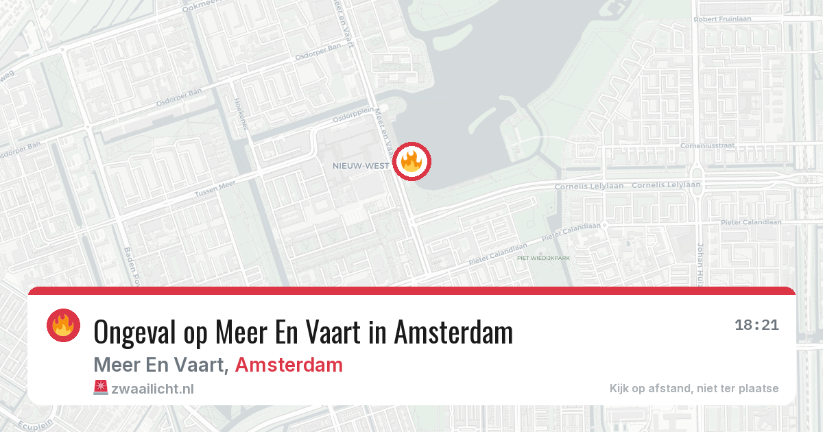 Ongeval op Meer En Vaart in Amsterdam — 22 jun 2026