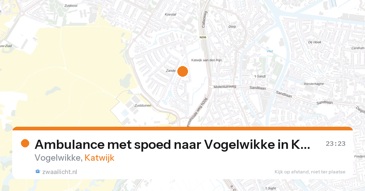 Ambulance met spoed naar Vogelwikke in Katwijk — 11 mrt 2026