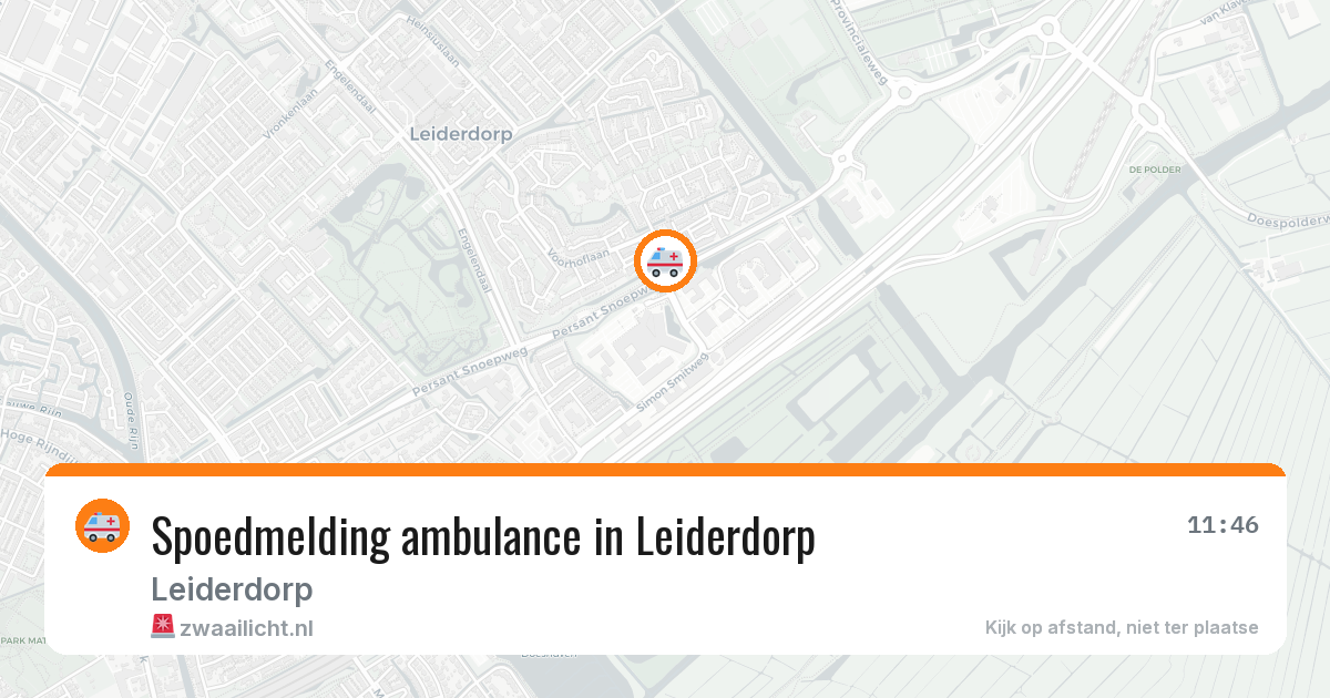 Spoedmelding ambulance in Leiderdorp — 13 aug 2026