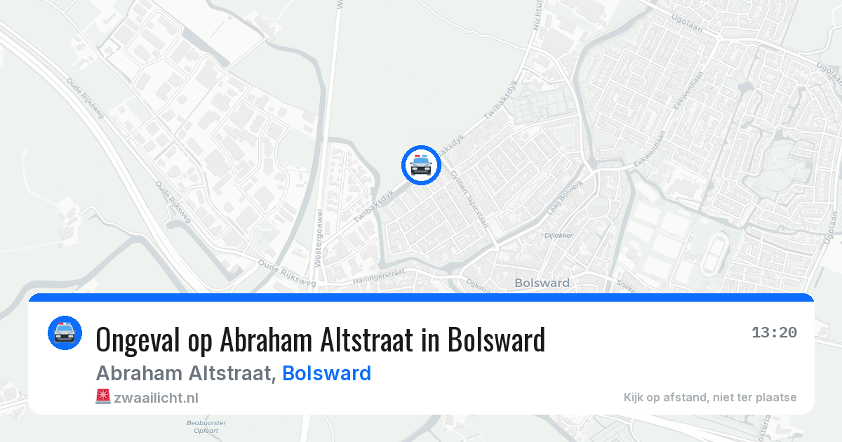 Ongeval op Abraham Altstraat in Bolsward — 27 mei 2026