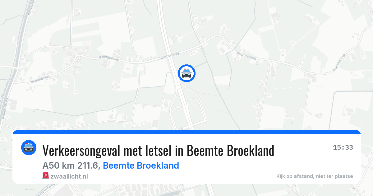 Verkeersongeval met letsel in Beemte Broekland — 7 jul 2026