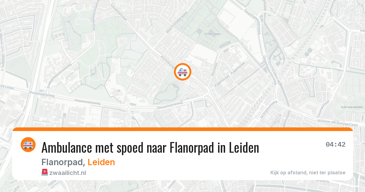Ambulance met spoed naar Flanorpad in Leiden — 13 aug 2026