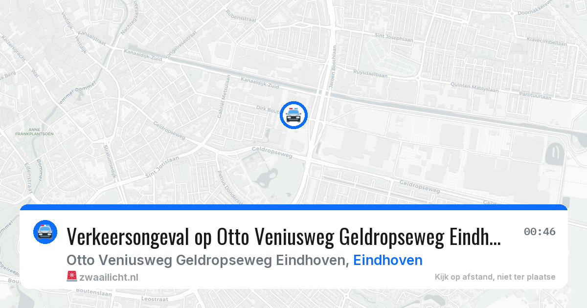 Verkeersongeval op Otto Veniusweg Geldropseweg Eindhoven in Eindhoven — 6 jun 2026