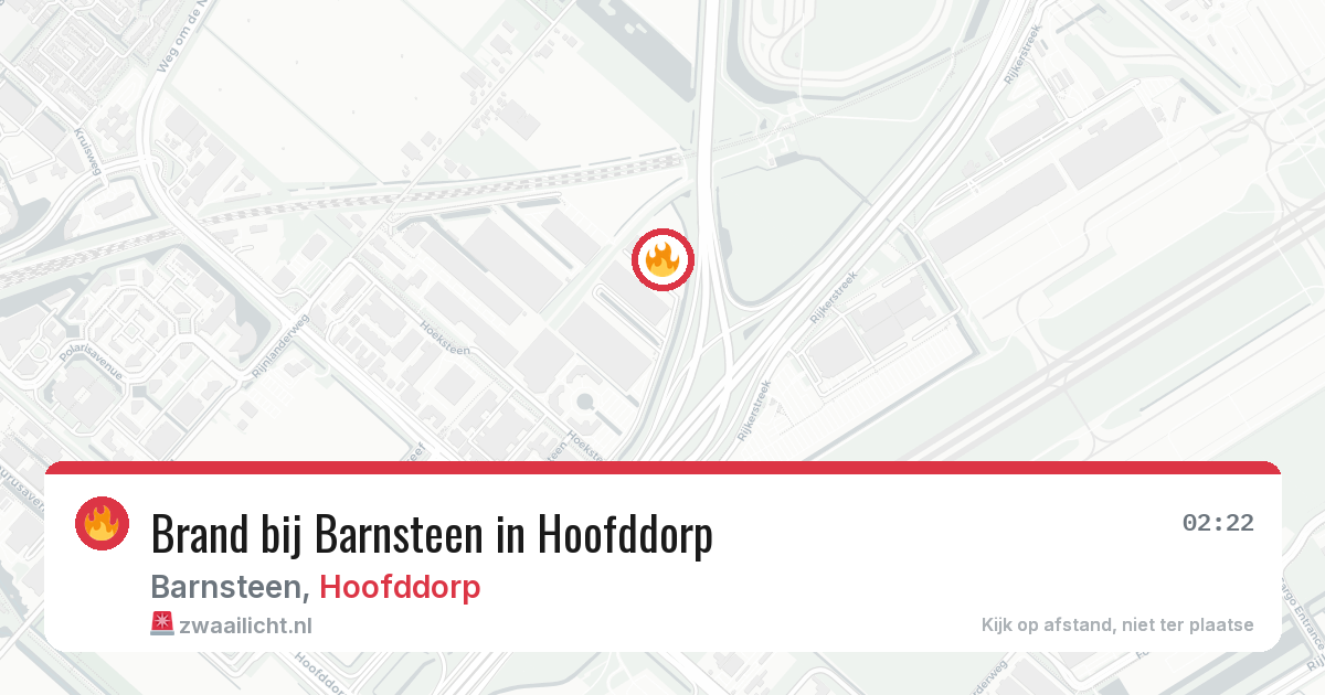 Brand bij Barnsteen in Hoofddorp — 13 jun 2026