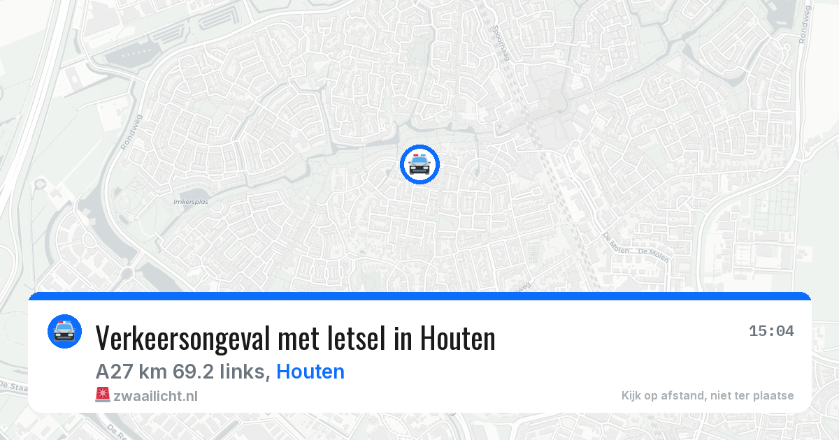 Verkeersongeval met letsel in Houten — 20 mei 2026