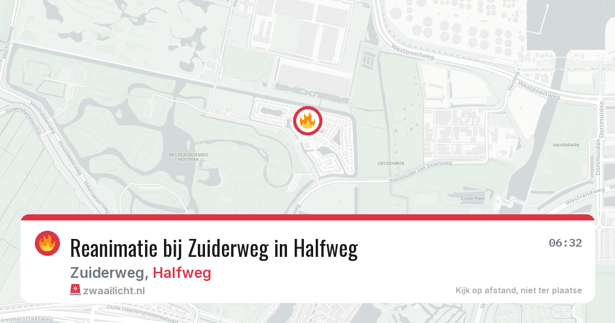 Reanimatie bij Zuiderweg in Halfweg — 21 mei 2026