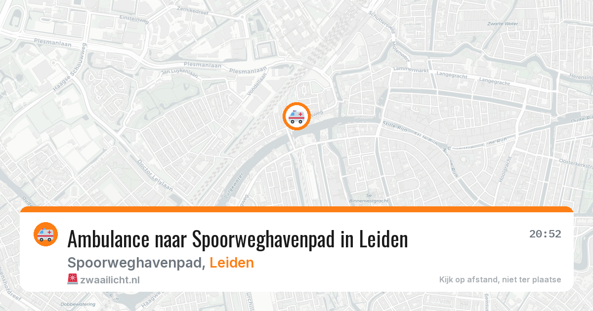 Ambulance naar Spoorweghavenpad in Leiden — 6 aug 2026