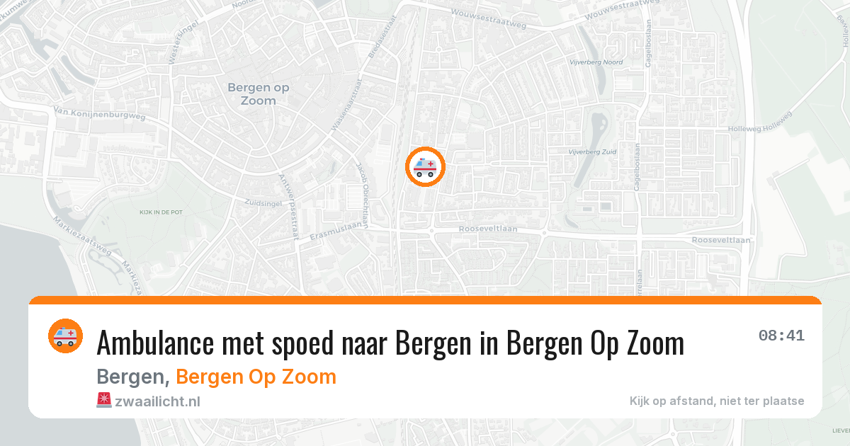 Ambulance met spoed naar Bergen in Bergen Op Zoom — 13 aug 2026