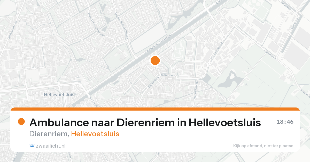 Ambulance naar Dierenriem in Hellevoetsluis — 24 aug 2026