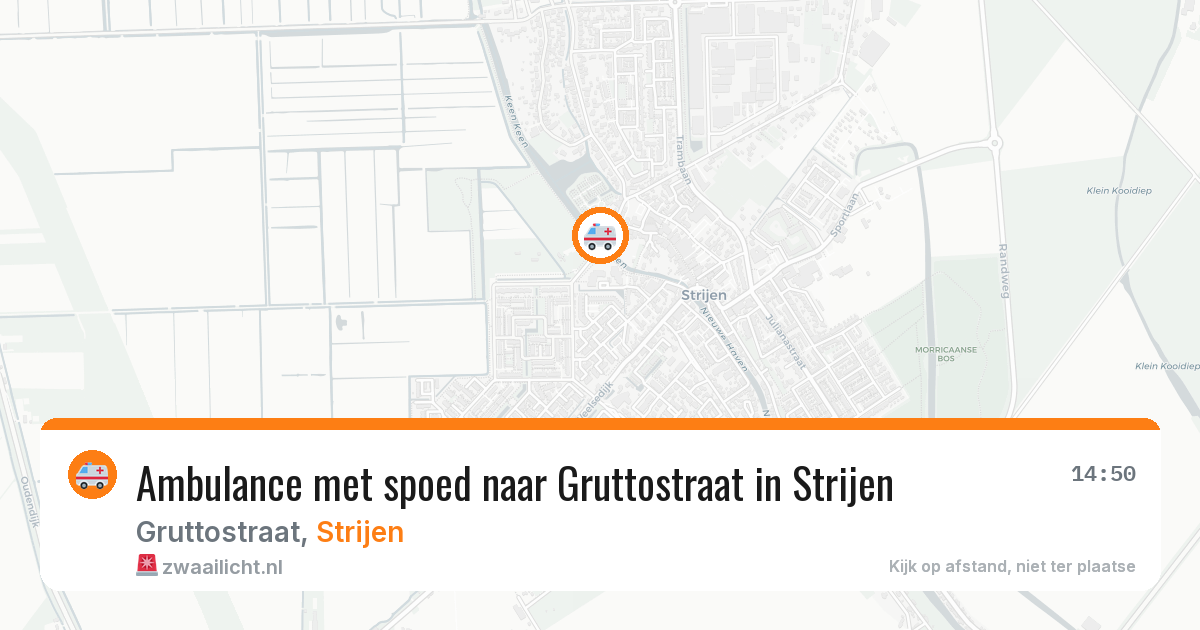 Ambulance met spoed naar Gruttostraat in Strijen — 30 jul 2026