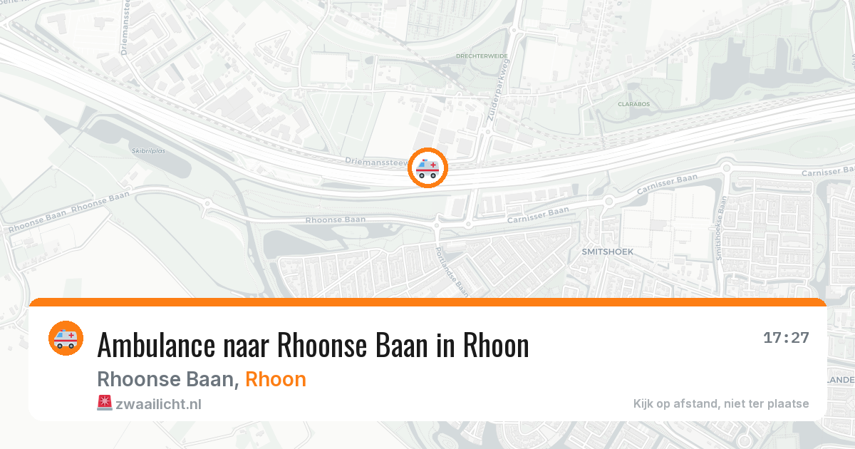 Ambulance naar Rhoonse Baan in Rhoon — 29 mei 2026