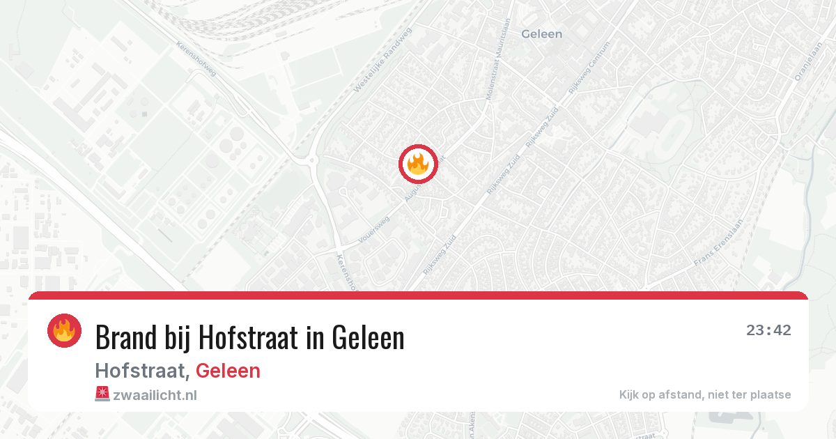 Brand bij Hofstraat in Geleen — 25 mei 2026