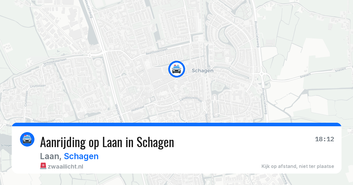 Aanrijding op Laan in Schagen — 2 aug 2026