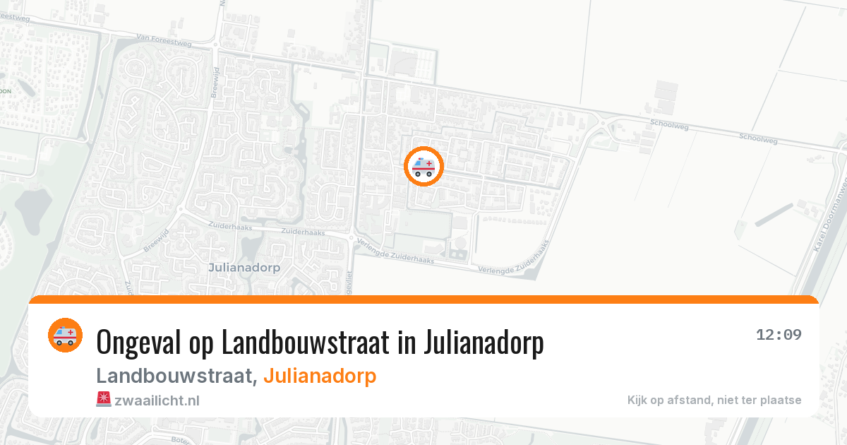 Ongeval op Landbouwstraat in Julianadorp — 2 mei 2026