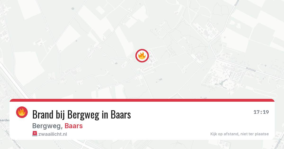 Brand bij Bergweg in Baars — 8 mei 2026