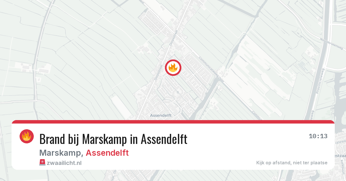 Brand bij Marskamp in Assendelft — 6 jul 2026
