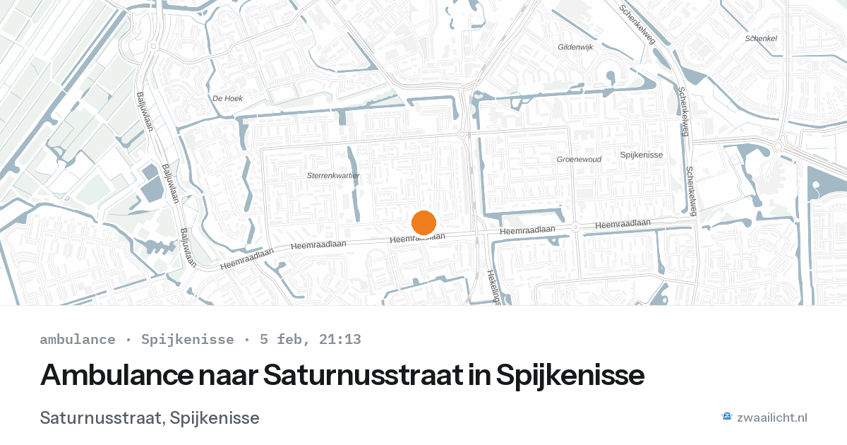 Ambulance naar Saturnusstraat in Spijkenisse — 5 feb 2026