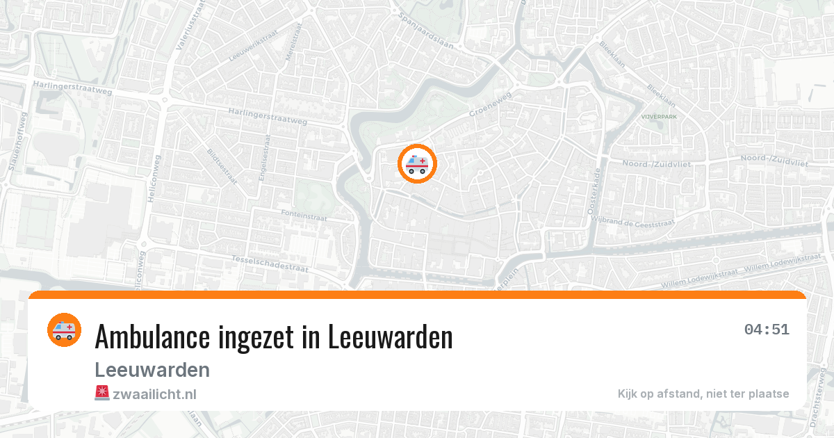 Ambulance ingezet in Leeuwarden — 1 feb 2026 | 🚨 Zwaailicht.nl