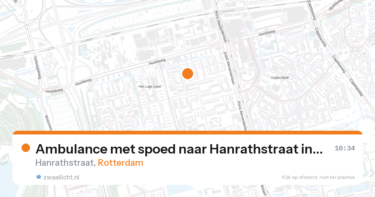 Ambulance met spoed naar Hanrathstraat in Rotterdam — 28 aug 2026
