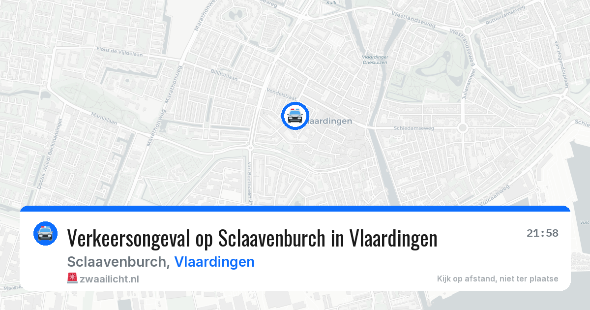 Verkeersongeval op Sclaavenburch in Vlaardingen — 24 mei 2026