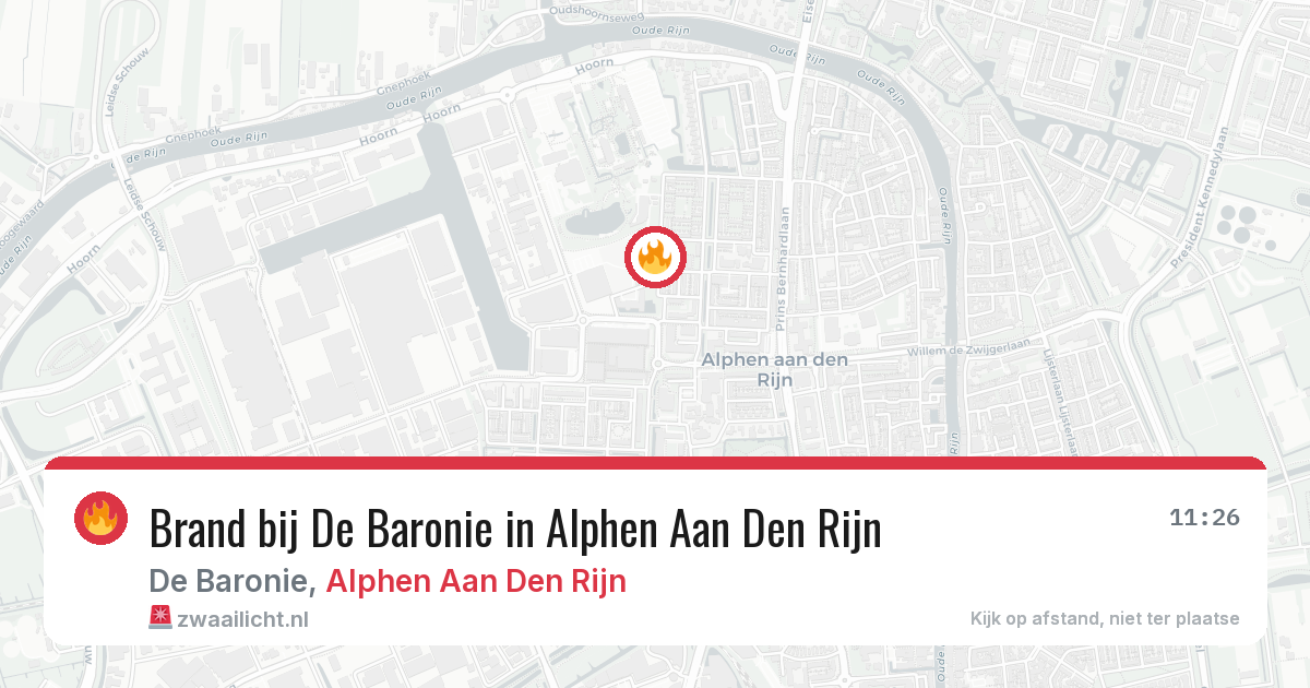 Brand bij De Baronie in Alphen Aan Den Rijn — 25 mei 2026