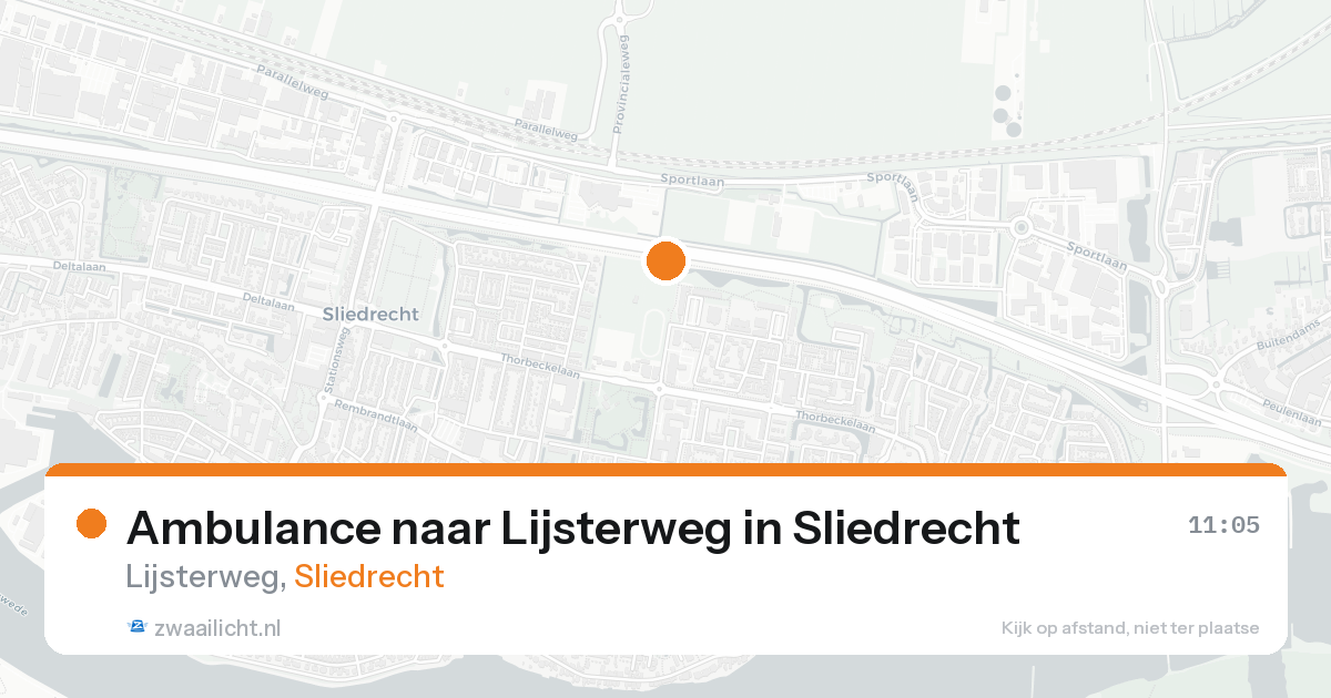 Ambulance naar Lijsterweg in Sliedrecht — 18 mrt 2026