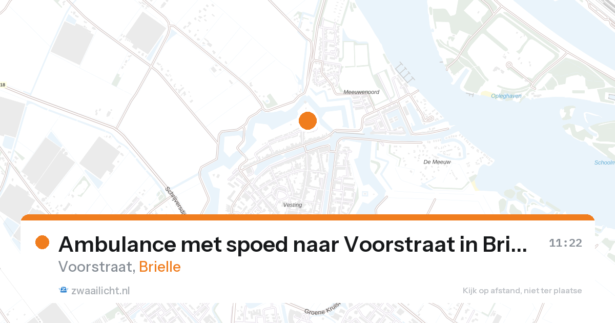 Ambulance met spoed naar Voorstraat in Brielle — 20 jul 2026