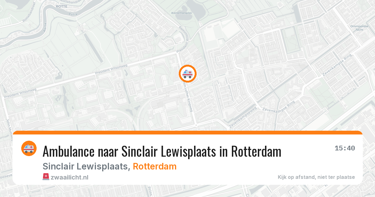 Ambulance naar Sinclair Lewisplaats in Rotterdam — 24 jun 2026