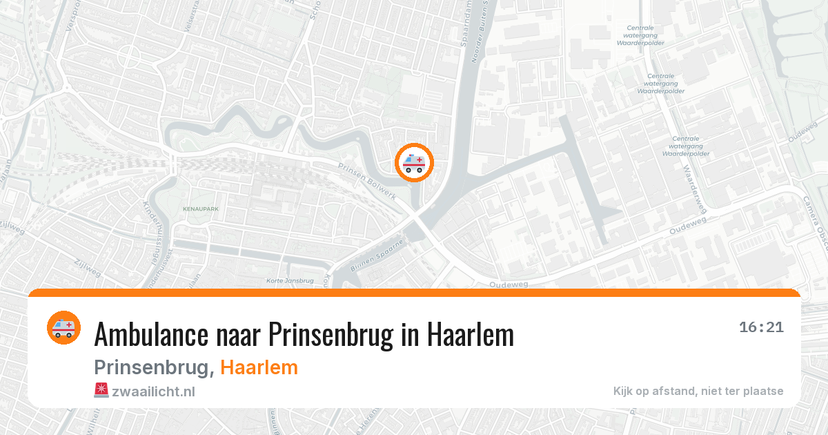 Ambulance naar Prinsenbrug in Haarlem — 19 mrt 2026