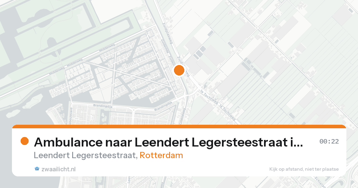 Ambulance naar Leendert Legersteestraat in Rotterdam — 20 aug 2026