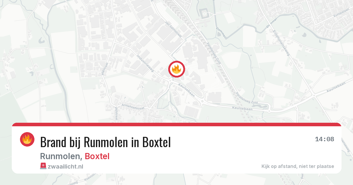 Brand bij Runmolen in Boxtel — 13 jul 2026