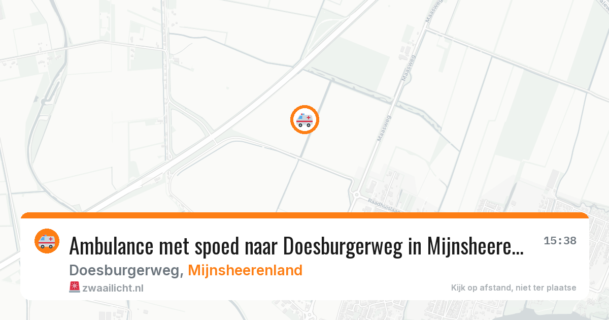 Ambulance met spoed naar Doesburgerweg in Mijnsheerenland — 29 mei 2026