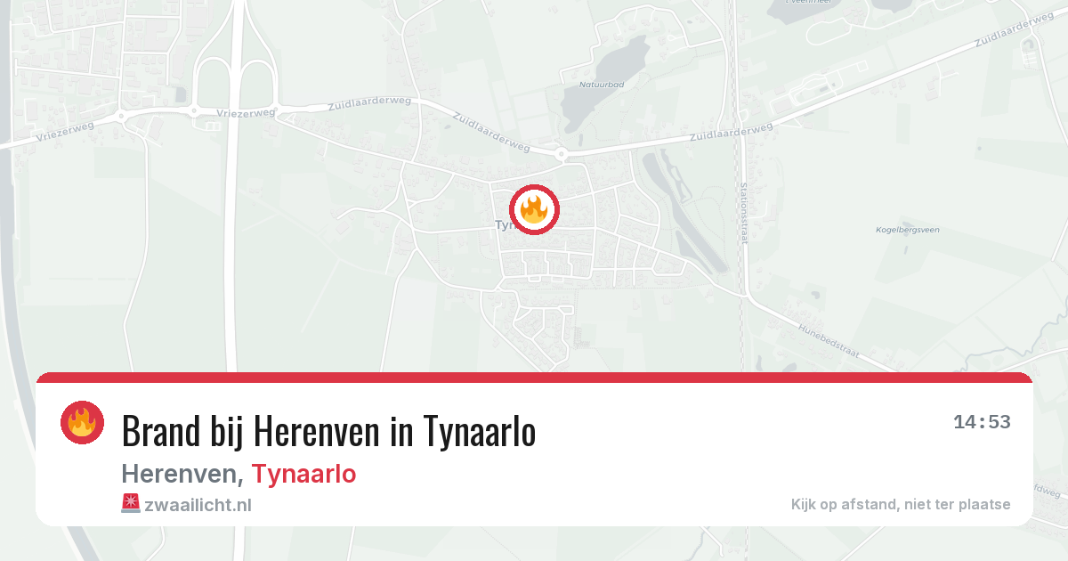 Brand bij Herenven in Tynaarlo — 27 mei 2026