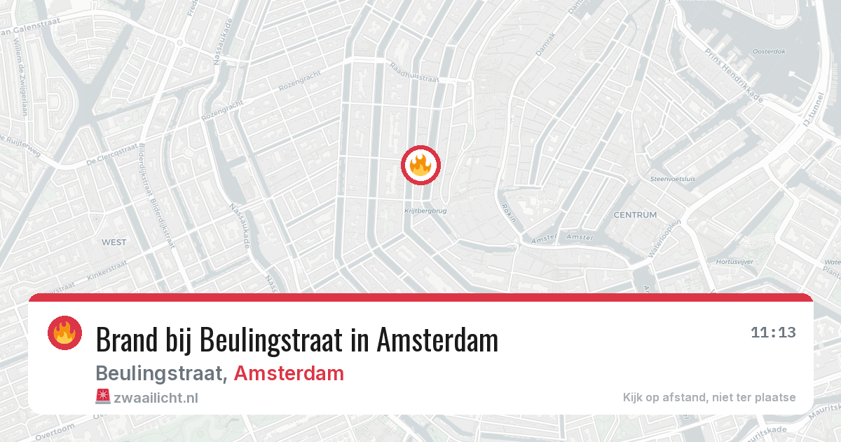 Brand bij Beulingstraat in Amsterdam — 24 jul 2026