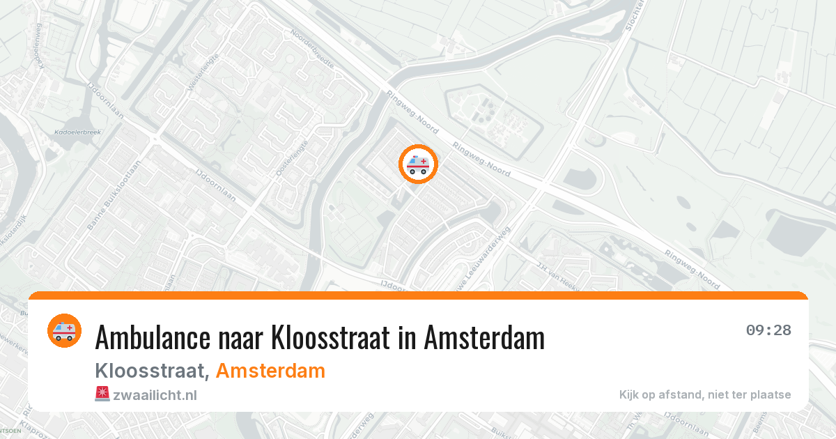 Ambulance naar Kloosstraat in Amsterdam — 9 mrt 2026